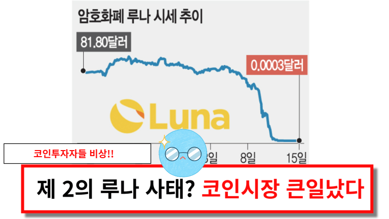 제2의 루나사태? 코인투자 주의!! 코인시장의 폭락!